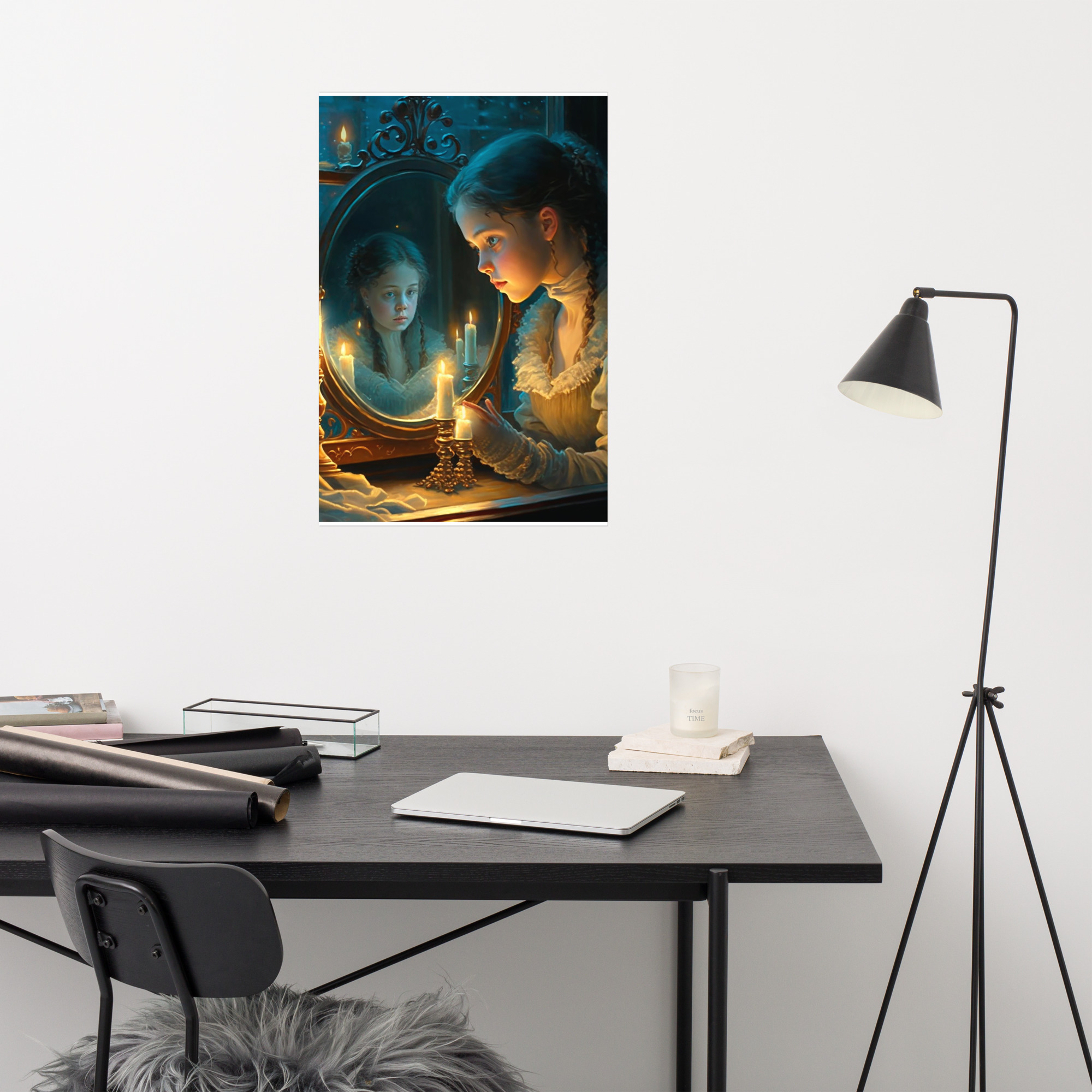 Póster La Niña que Aparece en los Espejos